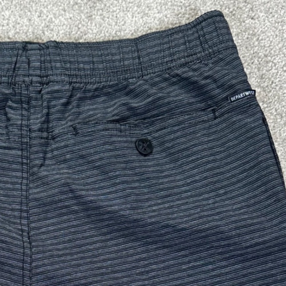 Departwest Kids Youth 14-16 Hybrid Shorts Grey Micro-Stripe Active Casual Summer